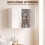 Homcom HOMCOM Bathroom Wall Cabinet, 2 Doors, Adjustable Shelf, High Gloss White 4