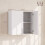 Homcom HOMCOM Bathroom Wall Cabinet, 2 Doors, Adjustable Shelf, High Gloss White 3