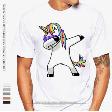 (Unicorn,XXXL)Dabbing Unicorn Tshirt Women T Shirt Short Sleeve Oneck Tops Printed Cartoon