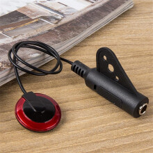 Piezo Contact Microphone Pickup for Violin Cello Banjo Ukulele and Mandolin, No Drilling Clip on Acoustic Instrument Microphone for Amps and Recording