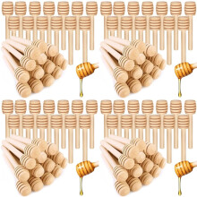 160Pcs Honey Dipper Sticks -3.15Inch Wooden Honeycomb Sticks, Honey Stirrer Stick for Honey Jar Dispense Honey