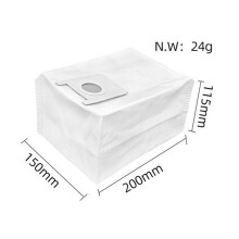 10 Pcs Suitable for  EVA SDJ06RM Robot Vacuum Cleaner Accessories Leak-Proof Design Non-Woven Dust Bag