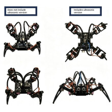 Programmable Quadruped Bionic Spider Robot Kit ESP32 Wireless Crawling Robot Obstacle Avoidance Robotic Ultrasound