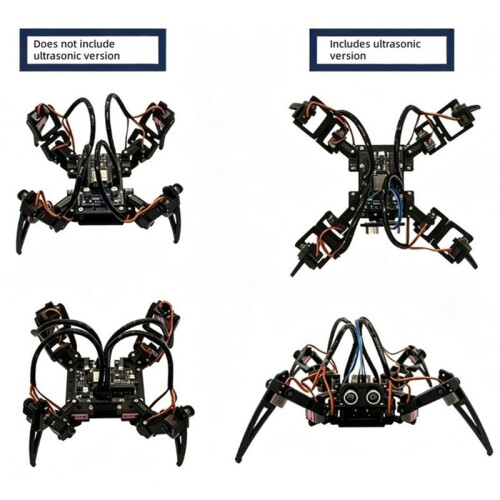 Programmable Quadruped Bionic Spider Robot Kit ESP32 Wireless Crawling Robot Obstacle Avoidance Robotic Ultrasound