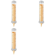 3X Distributeur de Cornets de Glace, Support de Cornets Gaufrés, Tube de Rangement en Plastique avec Plaque Magnétique et Plaque Adhésive.