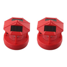 2X LED Solar Powered Lighthouse,360 Degree Rotating Lamp LED Solar Lighthouse Landscape Path Lights A