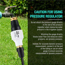 6 Pack 25Psi Drip Irrigation Pressure Regulator Kit, Water Backflow Preventer for 3/4Inch Garden/Faucet Hose
