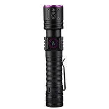 Linterna UV Portátil para Aleación de Aluminio - Enfoque Ajustable, Recargable Tipo C, Luz Negra para Manchas de Mascotas 395nm