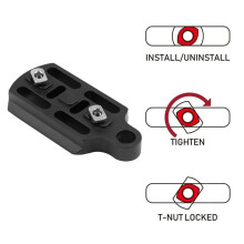 Lok Arca-Swiss Rail Adapter RRS Tripod Dovetail Adapter Quick Release Plate Rail Bipod Mount for Tripod