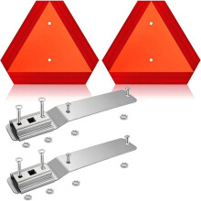 2 Pcs Slow Moving Vehicle Sign, Slow Moving Vehicle Triangle, Outdoor Designed Specifically Compatible with Carts and Tractors
