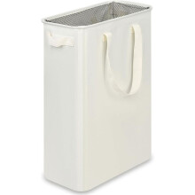 Slim Laundry Basket, Narrow Laundry Hamper with Handles, Collapsible Dirty Clothes Hamper,Tall Laundry Bin for Laundry B