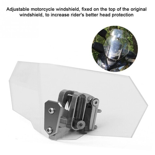 2X Universal Wind Deflector Windscreen Clip  Windshield Extensions 20CM for  Nmax155  PCX150 X-ADV