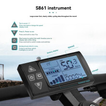 Ebike Display S861 24V 36V 48V LCD Instrument Intelligent Elcykel Scooter Meter SM Led