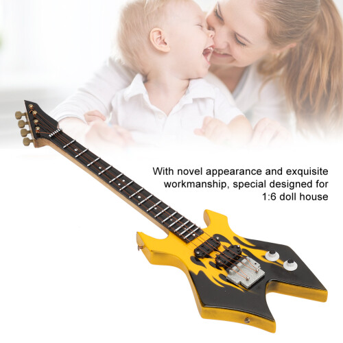 Miniatur Bass Modell gelb spitz 20cm 1/6 Maßstab 1