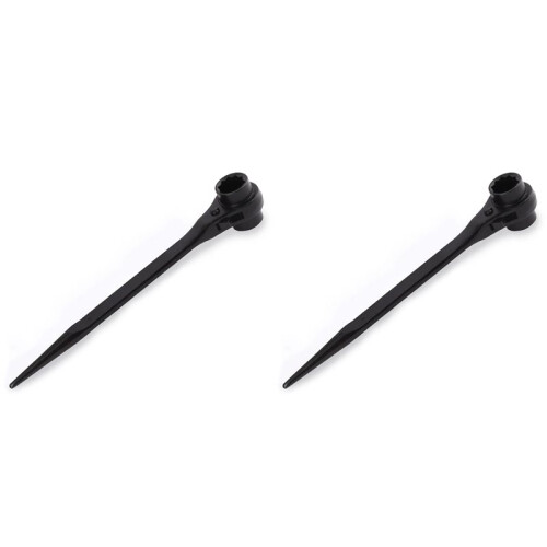 2pcs 14-17mm Ratchet Podger Spanner Double Ended Socket Ratcheting Podger Scaffold Wrench 1