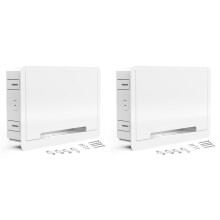 2X Unterputz-TV-Box, Mediengehäuse, 9-Zoll-Unterputz-Kabelmanagement, Mehrzweck-Unterputzgehäuse für TV-Heimkinoanlage
