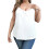 Regatas  Size Femininas com Alças Finas e Estilo Túnica Branco L 1