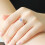 (NO.7)Ring Roségold Zirkon plattiert geometrisch neutral Mode Accessoire Geschenk Paar 5