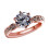 (NO.7)Ring Roségold Zirkon plattiert geometrisch neutral Mode Accessoire Geschenk Paar 8