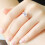 (NO.7)Ring Roségold Zirkon plattiert geometrisch neutral Mode Accessoire Geschenk Paar 9