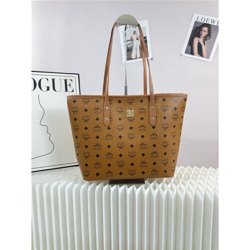 (Brown) All over print open tote bag