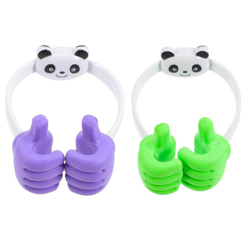 Cartoon Phone Holder Thumbs Brackets for Tabletop Use 2Pcs Set