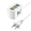 USB Power Strip Phone Charger Adapter Head Socket Wall Charger Iphone Xiaomi Socket HUB White 1