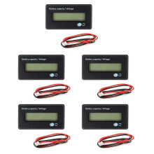 5X Battery Meter Battery Capacity Voltage DC 12/24/36/48/60/72/84V Battery Voltage Gauge Black
