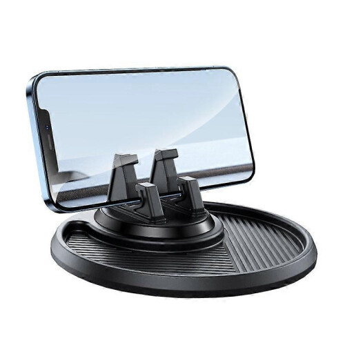 Car Dashboard Navigation Phone Holder Multifunctional Non-Slip Storage Bracket Black