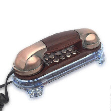 Teléfono fijo con cable de estilo retro - Teléfono de escritorio de pared para uso doméstico y de oficina.