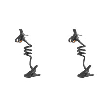 2 supporti per cellulare, supporto per cellulare, clip per cellulare, supporto per casa, letto, scrivania, supporto per telefono, nero