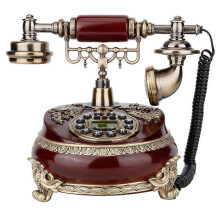 Teléfono de escritorio retro vintage con pantalla FSK/DTMF para decoración del hogar, oficina y hotel.