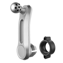 Braccio di estensione con giunto rotondo da 17 mm, estensore maschio-femmina, asta rotante, uscita aria auto, telefono S, argento