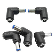 5pcs For Dc Power Connector 90 Degree 5.5x2.1mm Male To 5.5 X 2.1mm Femmale 5pcs