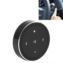 Controlador Bluetooth para coche, teléfono móvil, multimedia, mando a distancia para volante, color negro.