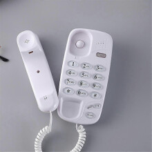 -580 Teléfono con cable, teléfono de pared, soporte para máquina, teléfono de pared o de escritorio, color rojo.
