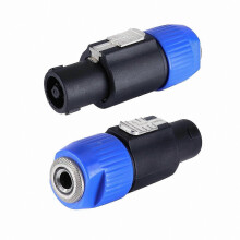 2 Pack Speakon to 1/4 Adapter with Secure Twist Lock for PA DJ Speakers Amplifiers Mixers