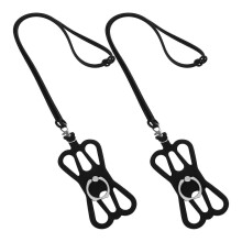 2 soportes de silicona para teléfono móvil, correa para el cuello del smartphone, correa ajustable para teléfono