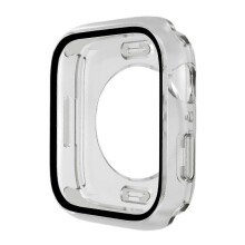 JUSCH (2 1) Funda para pantalla de Apple Watch 7/8 45 mm, cubierta frontal de policarbonato, protector de cristal delantero y trasero, xzwq41