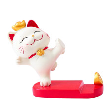 Supporto per telefono da scrivania a forma di gatto, robusto, in resina, leggero, decorativo, per casa, tavolo, ufficio 2