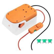 Battery Adapter Ridgid AEG 18V Battery Switch Fuses & Wire Terminals Power Tool Battery Kit