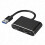 Adaptador USB 3.0 a HDMI doble, compatible con vídeo externo para Windows (negro) 1