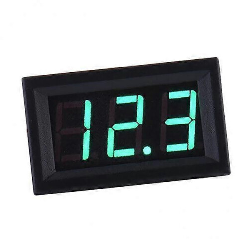 2x2 Wire DC5-120V Digital Volt Voltage Meter Voltmeter Car Motor 0.56' Green