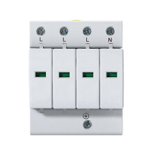 Dispositivo di protezione da sovratensione per fulmini 4P AC SPD 60KA per uso domestico, scaricatore di bassa tensione 4P 385VAC 60kA bianco