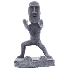 supporti per cellulare in resina Moai, colore grigio scuro.
