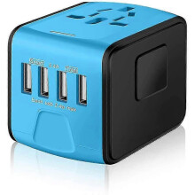 Universal International Travel Power Adapter With Smart High-speed(blue And Black Border)