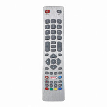 Ersatzfernbedienung für Sharp Aquos TV, smarte, handliche Fernbedienung für Sharp-Fernseher, silber