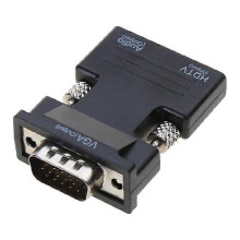 Convertidor HDMI hembra a VGA macho para portátil, TV y proyector. Bajo consumo de energía. 1
