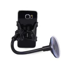 Smartphone Car Holder Flexible Long Arm Suction Cup Black