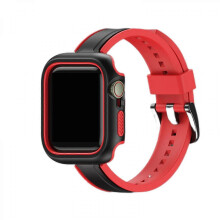 Funda y correa para Apple Watch Series 8 de 7 pulgadas y 45 mm, correa de silicona TPU resistente a los golpes con protector reforzado.